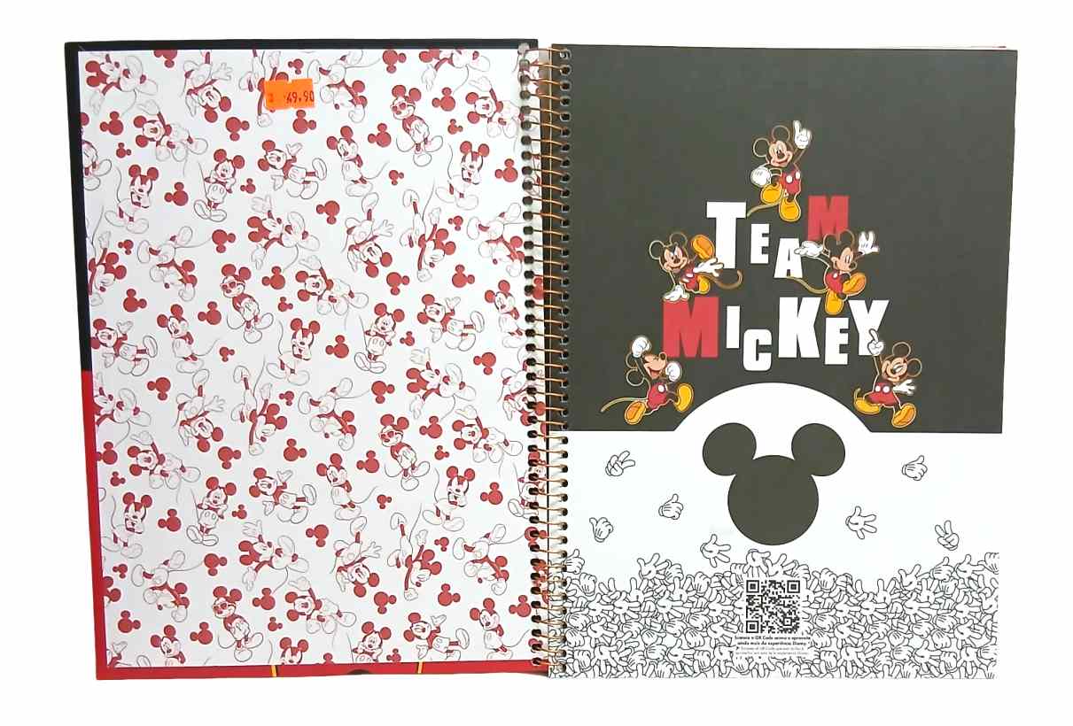 CADERNO 1X1 C.D. MICKEY